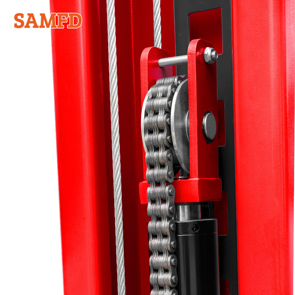 DUAL HYDRAULIC CYLINDER CHAIN DRIVE