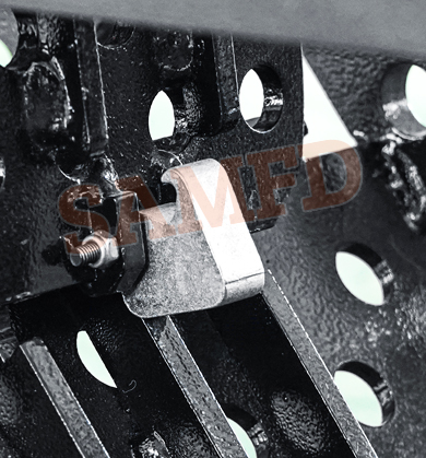 Locked position prevent the locking rod from leaving the track